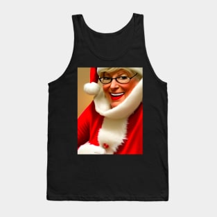 MS Clause Wearing a Santa's Disguise Tank Top